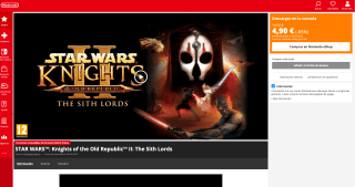 STAR WARS: Knights of the Old Republic II: The Sith Lords por 4,90€