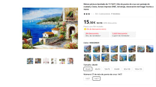 Recopilación de kits de punto de cruz desde 7,08