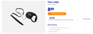 Flexi hondenriem maat S 5 meter bij Action voor €8,99