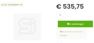 LG 32UQ850V-W 32" monitor voor €535,75 bij SiComputers
