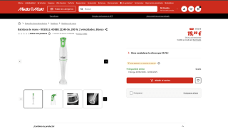 Batidora de mano Russell Hobbs 200W por solo 19,99€