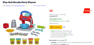 Play-Doh Kitchen Creations pastamachine speelset voor €15 bij Bol