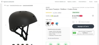 Set Casco Freestyle + Rodillera + Codera Scoop por $12.990