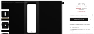 Subwoofer Wi-Fi Sonos Sub por $10,199 | El Palacio de Hierro