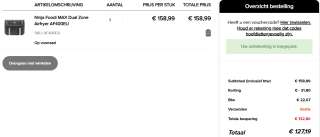 20% korting op je bestelling bij Ninja Kitchen