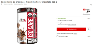Suplemento de proteínas Procell Iso Core, Chocolate, 900gr por 7.99€