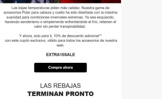 Rebajas de hasta 30% + 10% descuento extra