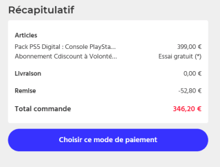 Sony PlayStation 5 Console Digital Edition (Slim) - ASTRO BOT Bundel voor €346,20 dmv code bij Cdiscount