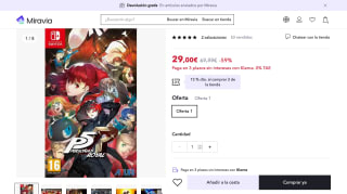 Juego Persona 5 Royal Nintendo Switch por 29€