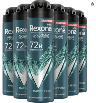 Rexona Men Advanced Anti-Transpirant Spray Marine Fresh 6 verpakkingen voor €14,24 bij Amazon.nl