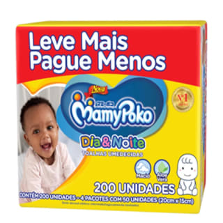 Toalha Umedecida da Mamypoko com 200 Uni - R$ 24,49