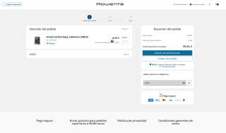 Calefactor Rowenta Instant Comfort Aqua por solo 39,84€