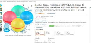 Pack x4 bolas de agua reutilizables por 10.49€