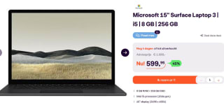 Microsoft 15" Surface Laptop 3 | i5 | 8 GB | 256 GB voor €599 bij Ibood