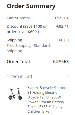 Xiaomi Baicycle Xiaobai S1 elektrische vouwfiets 12inch voor €472,43 dmv code bij Gshopper