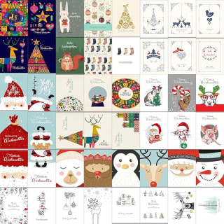 50 diseños tarjetas de Navidad más populares por 9,84€