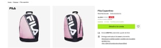 Mochila Escolar marca Fila Cupertino en color rosa y negro por tan sólo 14,99€