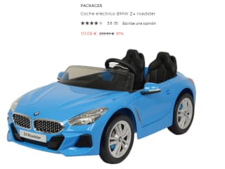 Coche eléctrico BMW Z4 roadster por 111.09€