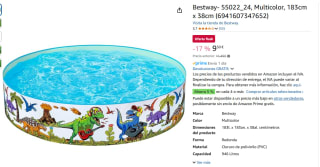 Piscina infantil marca Bestway- 55022_24, Medidas 183cm x 38cm por 9,50€