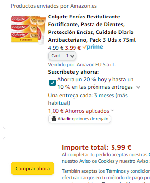 Pack 3 Colgate Encías Revitalizante Fortificante por 3,99€