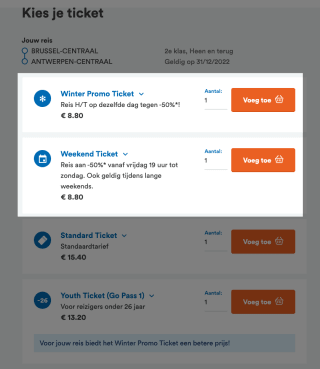 50% korting reizen met de trein in Belgie ( Belgiantrain)