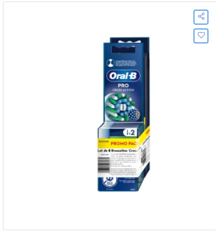 Lot de 6 brossettes Oral-B de différentes variétés à 24,90€