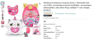 Rainbocorns Kittycorn Surprise Series 1 (Chinchilla Cat) voor €6,01 bij Amazon