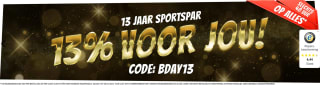 13% extra korting op het hele Sport Korting assortiment