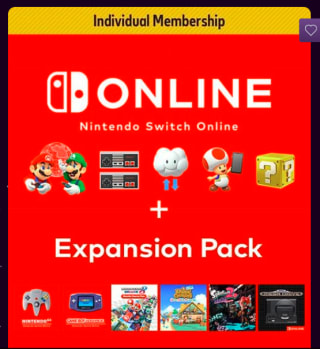 Nintendo Switch Online 12 maanden Lidmaatschap + Expansion Pack voor €29,29 bij CDKeys