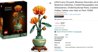 LEGO Icons Chrysant - Botanical Collection - voor €20,99 bij Amazon
