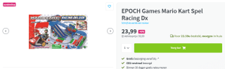 EPOCH Games Mario Kart Spel Racing Dx voor €23,99 bij Plein