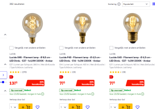 20% kassakorting op geselecteerde Lucide lampen bij Bol
