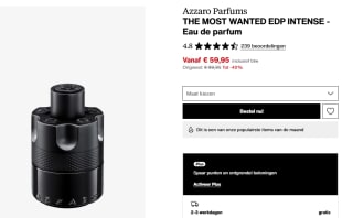 Azzaro The Most Wanted Eau de Parfum Intense voor €59,95 bij Zalando