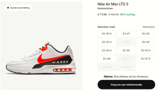 NIKE - air max ltd 3 - Wit-Rood voor €77,99 in de Nike store