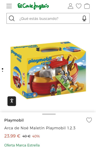 Arca de Noé Maletín Playmobil 1.2.3 por 23,99€.
