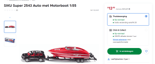 Siku 2543 Super serie auto met boot voor €12,90 bij Smythstoys