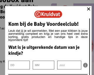 Gratis baby en mama kadobox