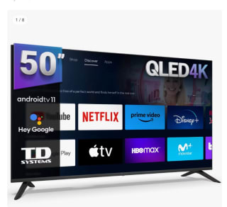 Smart TV 50 pulgadas QLED 4K Hey Google Official Assistant Android 11 por 260,98€ (Cuenta Nueva 248.98€)