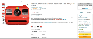 Polaroid Go Generation 2 Camara instantanea por 76.49€
