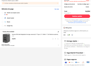 Adaptador universal de enchufe con 4 USB por solo 14,05€