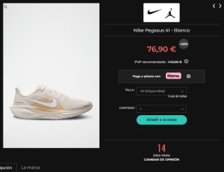 Zapatillas Nike Pegasus 4 por 76,90€