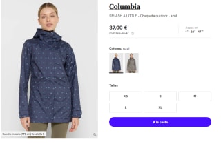 Chaqueta para Mujer Columbia SPLASH A LITTLE por 37€