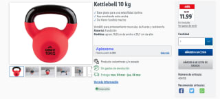 Kettlebell 10 kg por 11,99€