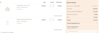 Code voor 20% korting bij Puckababy