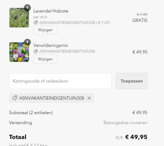 Gratis lavendelplant bij je bestelling bij Sprinklr