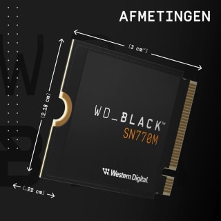 Western Digital Black SN770M 2 TB M.2 PCI Express 4.0 NVMe TLC 3D NAND voor €140,29 bij Amazon