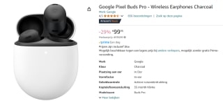 Google Buds Pro Charcoal voor €99,95 bij Amazon