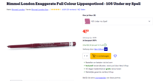 Rimmel London Exaggerate lippotlood voor €3,75
