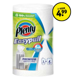 Plenty Easypull Navulling 2 voor €4,99 bij Kruidvat