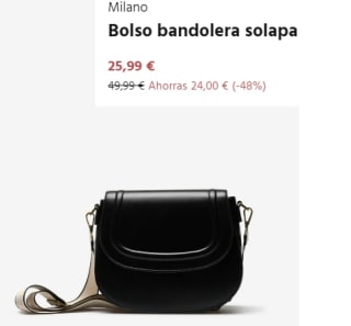 Bolso bandolera con solapa Milano por 25.99€